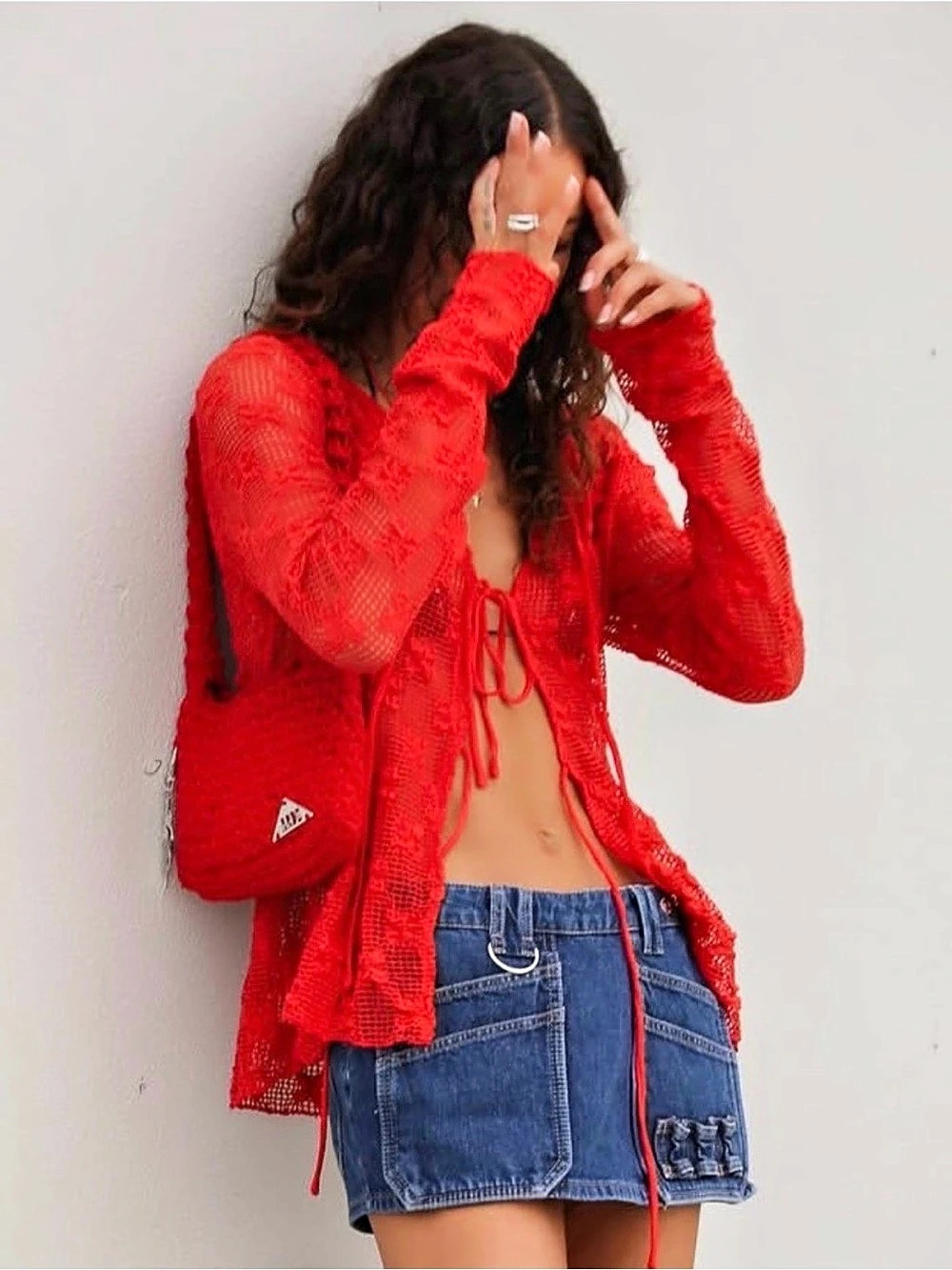 Free People Julie Open-Knit Cardigan